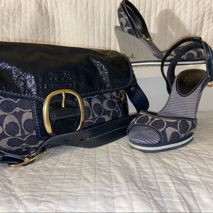 Coach Blue Denim Logo 2 Piece Set